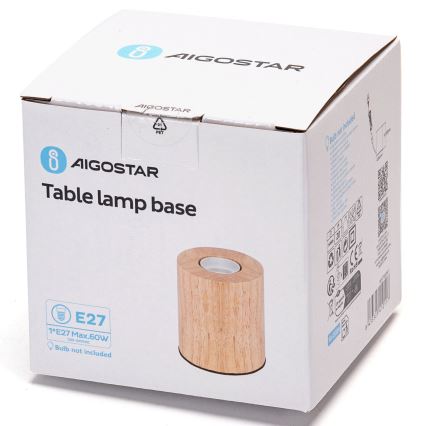 Aigostar - Laualamp 1xE27/60W/230V beež