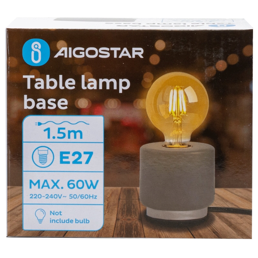 Aigostar - Laualamp 1xE27/60W/230V hall