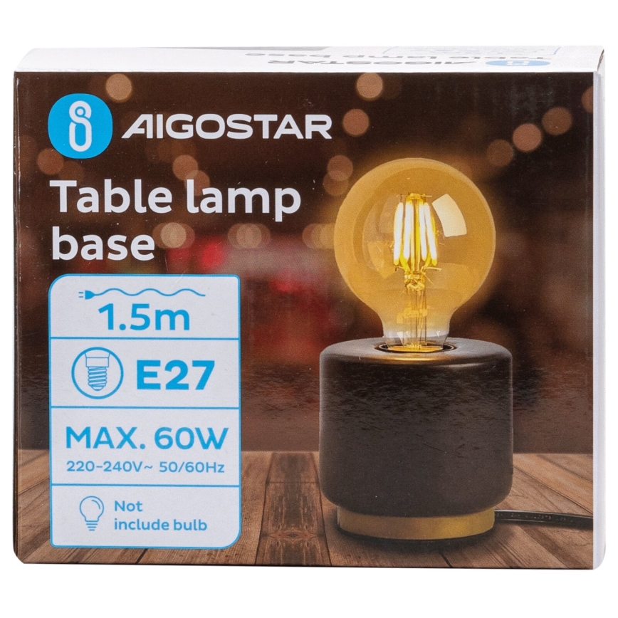 Aigostar - Laualamp 1xE27/60W/230V must