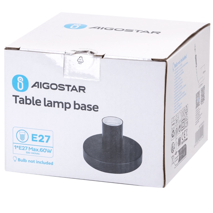 Aigostar - Laualamp 1xE27/60W/230V must