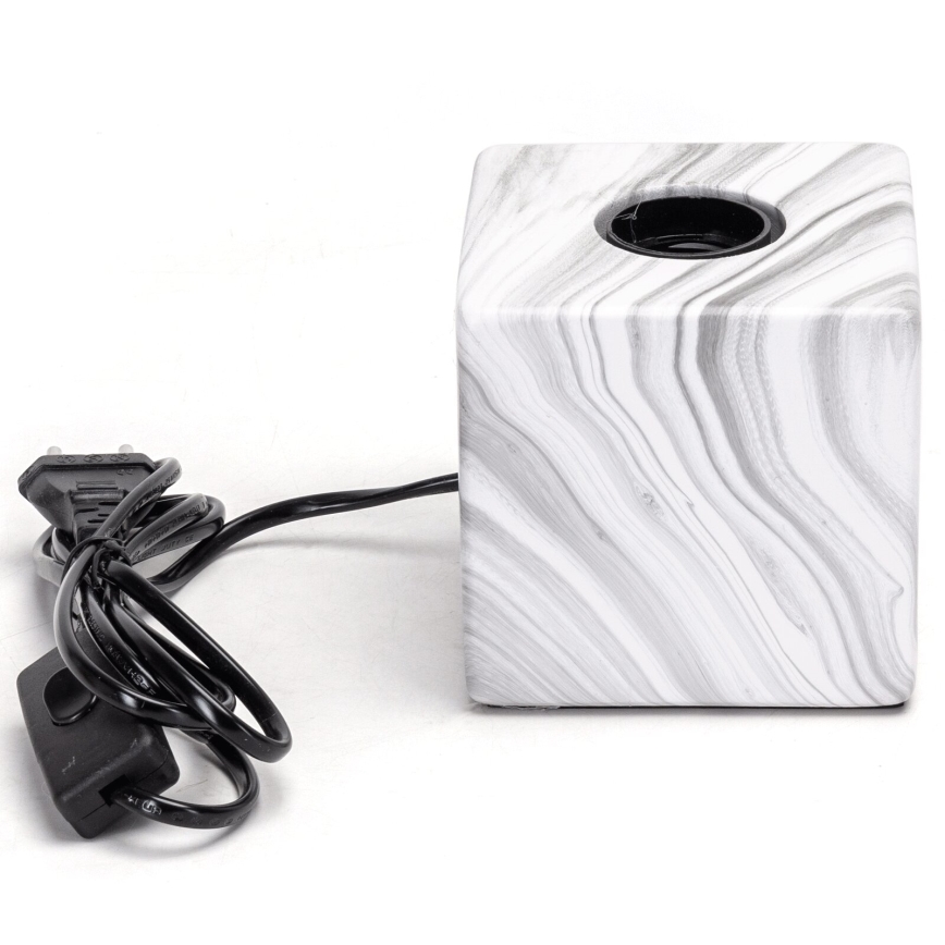 Aigostar - Laualamp 1xE27/60W/230V valge/hall