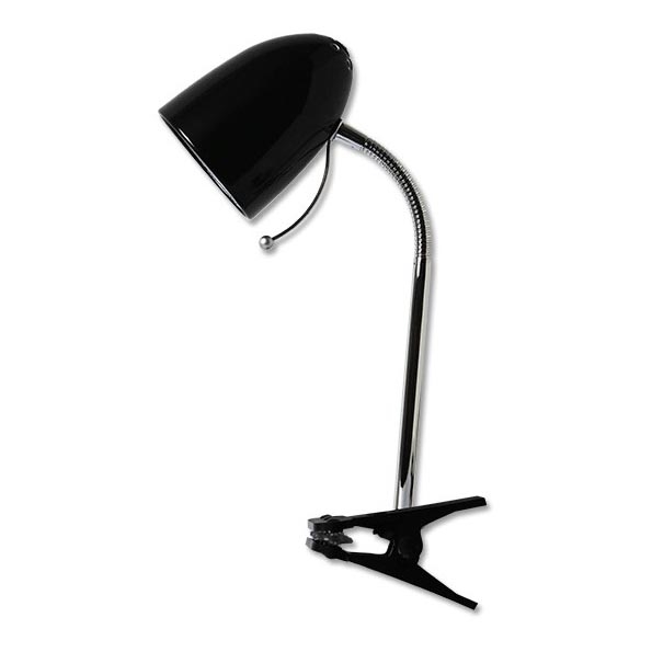 Aigostar -  Laualamp klambriga 1xE27/11W/230V must/läikiv kroom