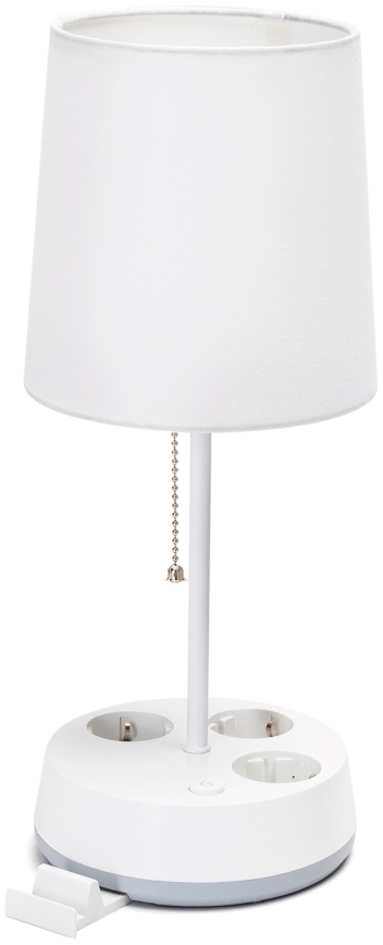 Aigostar - Laualamp pistikupesadega 1xE27/60W/230V valge