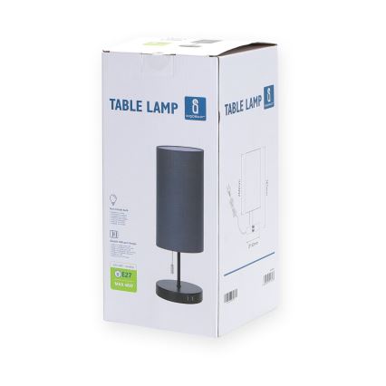 Aigostar - Laualamp USB pordiga 1xE27/40W/230V must