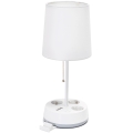 Aigostar - Laualamp USB portide ja pistikupesadega 1xE27/60W/230V valge