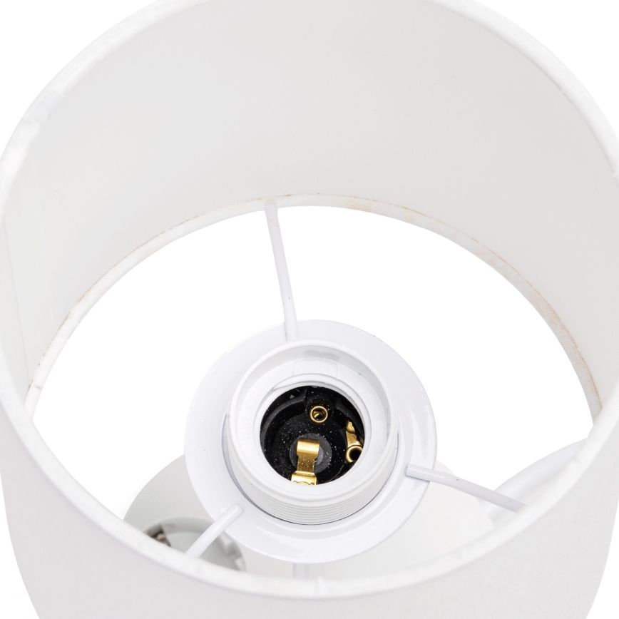 Aigostar - Laualamp USB portide ja pistikupesadega 1xE27/60W/230V valge