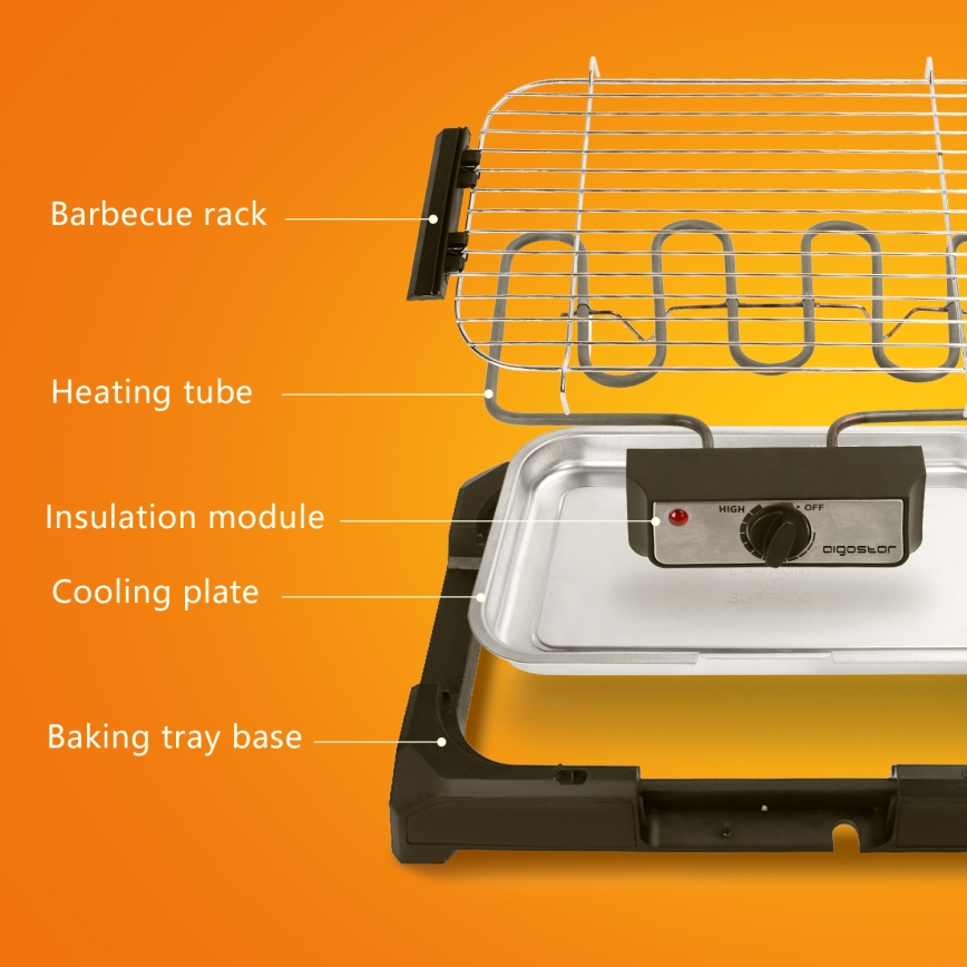 Aigostar - lauale mõeldud elektrigrill 2000W/230V