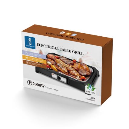 Aigostar - lauale mõeldud elektrigrill 2000W/230V