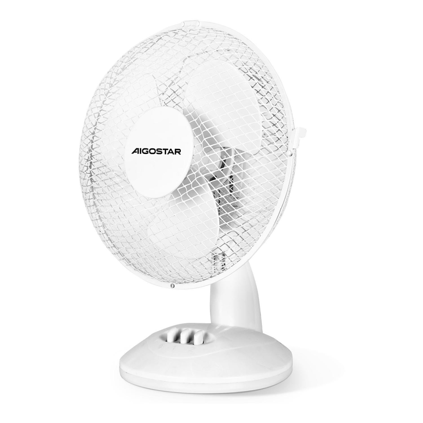 Aigostar - Lauaventilaator 20W/230V valge