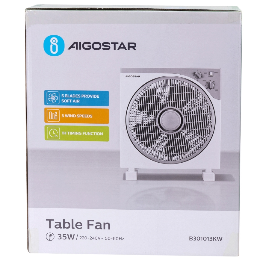 Aigostar - Lauaventilaator 35W/230V