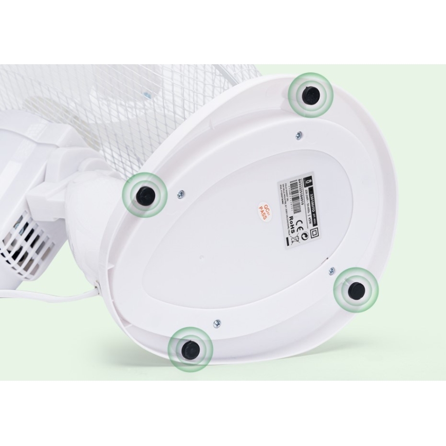 Aigostar - Lauaventilaator 45W/230V 34 cm valge