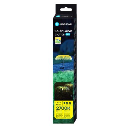 Aigostar - LED Dekoratiivne päikesepaneeliga valgusti LED/0,03W/1,2V 70cm 300 mAh 2700K IP44