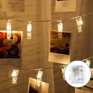 Aigostar - LED Dekoratiivne valguskett pulkadega 20xLED/3xAA 3,3m soe valge