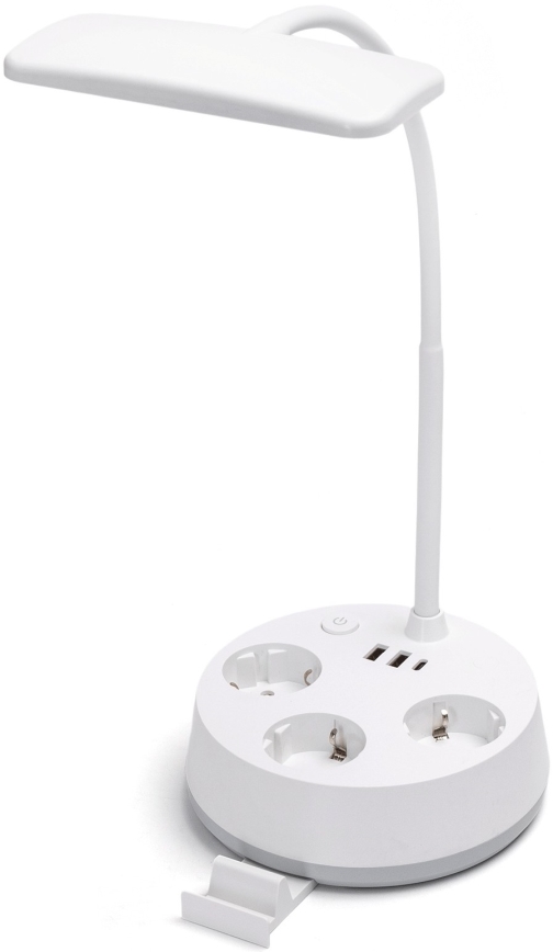Aigostar - LED dimmerdatud lauavalgusti koos pistikupesade ja USB-ga LED/4,6W/230V 3000/4000/6500K valge