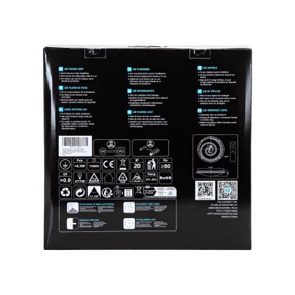 Aigostar - Hämardatav LED-laelamp 60 W, 230 V, 2700-6500 K, läbimõõt 52,7 cm, kroom + kaugjuhtimispult