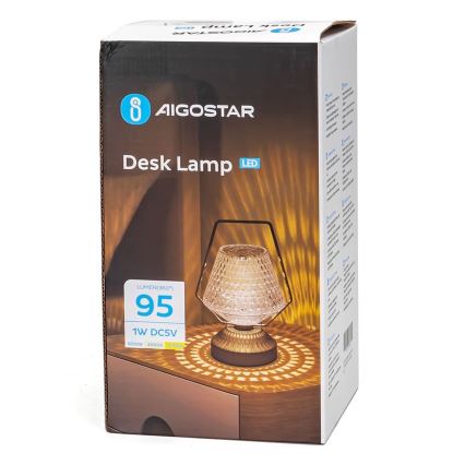 Aigostar - LED Hämardatav laetav laualamp LED/1W/5V 2700/4000/6500K 1800mAh 20 cm