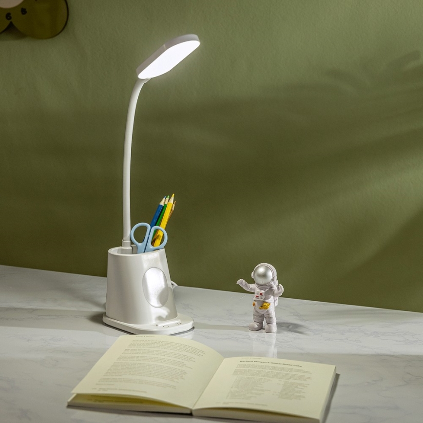 Aigostar - LED Hämardatav laetav laualamp LED/2,8W/5V 1800mAh 3000/5000K valge