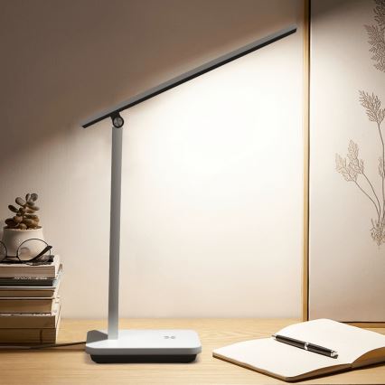 Aigostar - LED Hämardatav laetav laualamp LED/5W/5V 3000-6500K valge/must