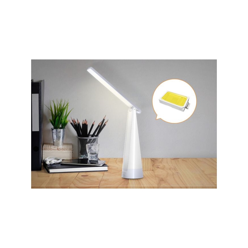 Aigostar - LED Hämardatav laetav laualamp LED/7W/5V 4000K 4400 mAh valge