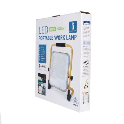 Aigostar - LED Hämardatav laetav prožektor LED/100W/5V 6500K IP65