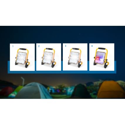 Aigostar - LED Hämardatav laetav prožektor LED/50W/5V 6500K IP65