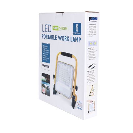 Aigostar - LED Hämardatav laetav prožektor LED/50W/5V 6500K IP65