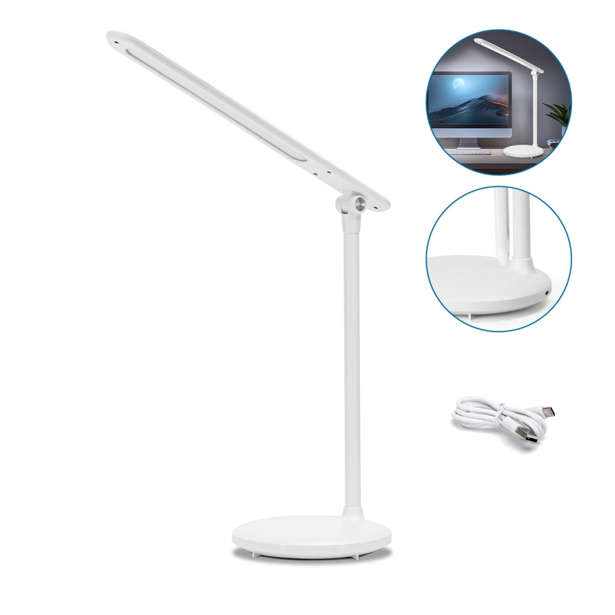 Aigostar - LED Hämardatav laetav puutetundlik laualamp LED/3W/5V 2700/4000/6500K 1800 mAh