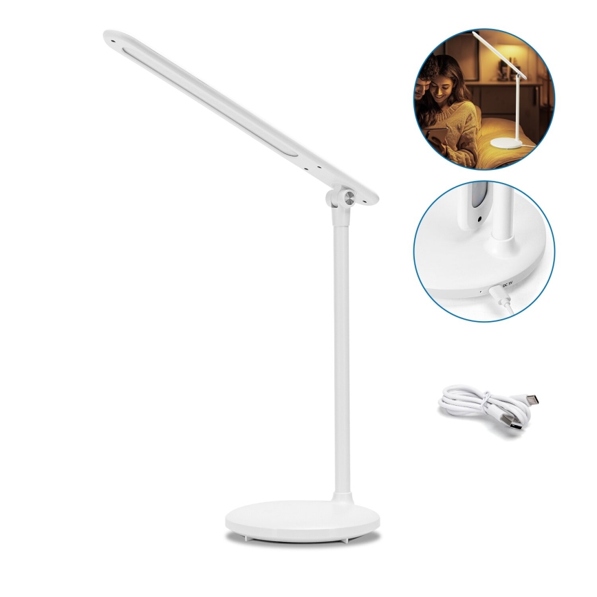 Aigostar - LED Hämardatav laetav puutetundlik laualamp LED/3W/5V 1200mAh 3000/4000/6500K