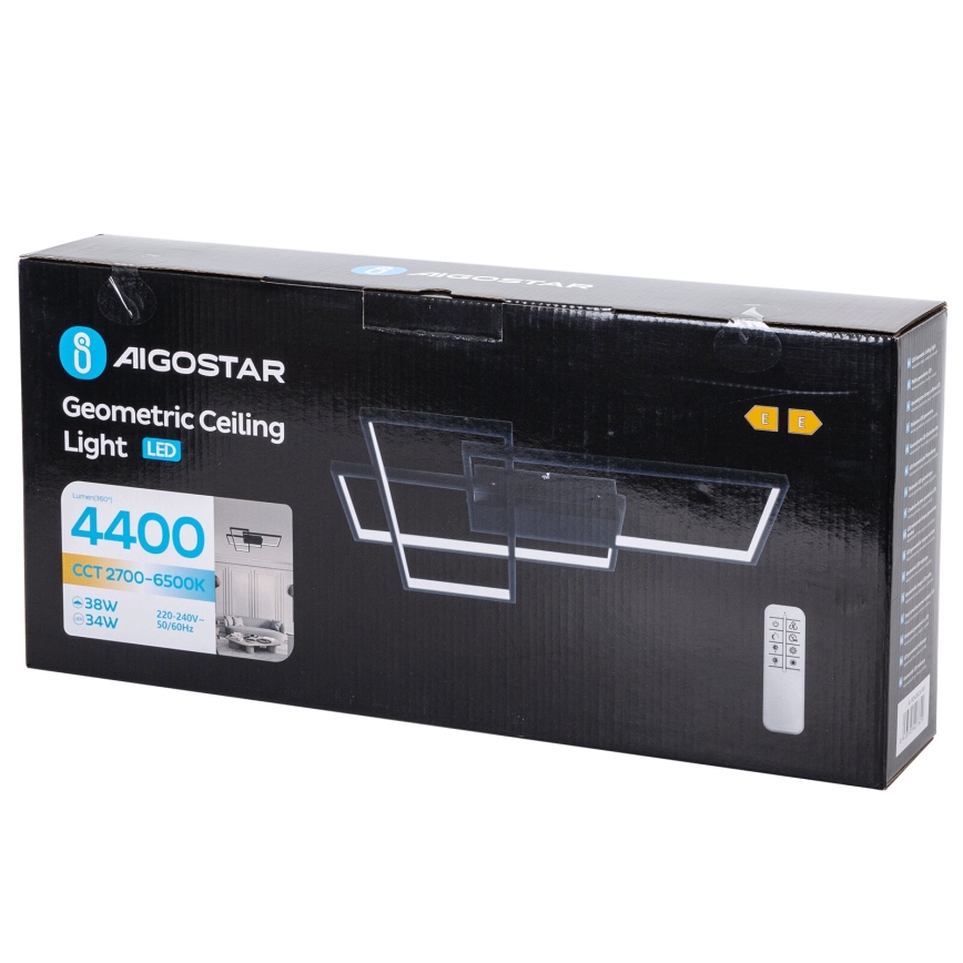 Aigostar - LED Hämardatav laevalgusti LED/38W/230V 2700-6500K + kaugjuhtimispult