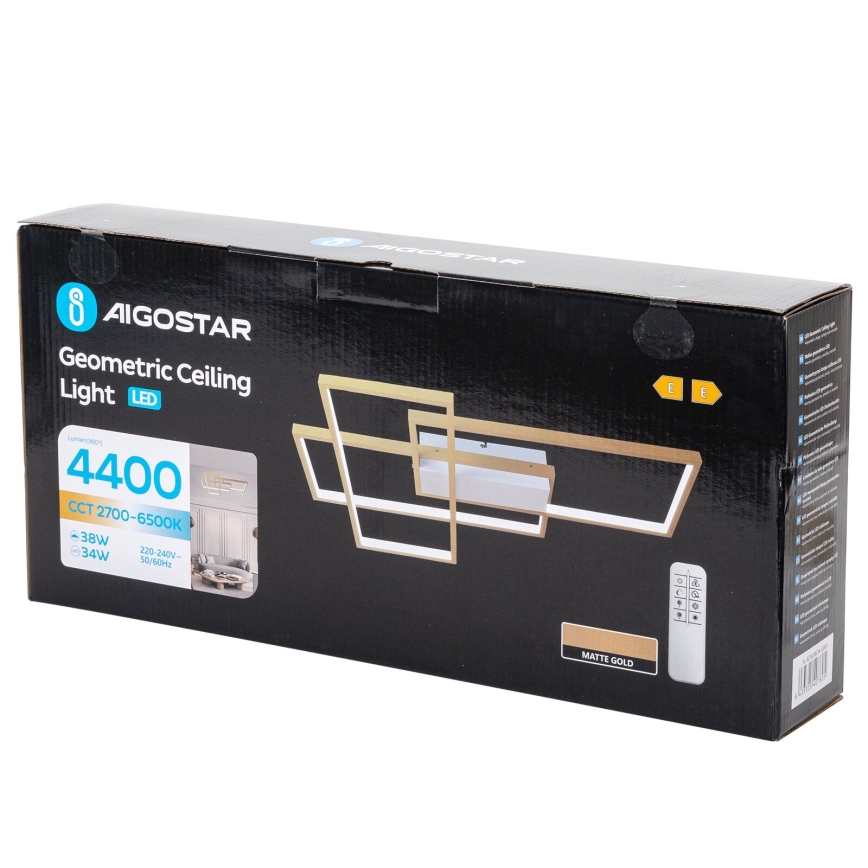 Aigostar - LED Hämardatav laevalgusti LED/38W/230V 2700-6500K + kaugjuhtimispult