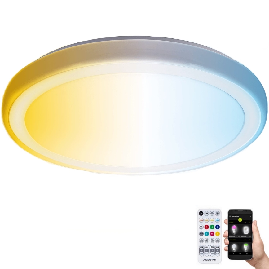 Aigostar - LED Hämardatav laevalgusti vannituppa MESH Nutikas LED/24W/230V 3000-6500K IP44 + kaugjuhtimispult
