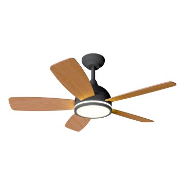 Aigostar - LED Hämardatav laeventilaator LED/20W/230V 2700-6500K 132cm beež + kaugjuhtimispult