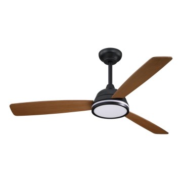 Aigostar - LED Hämardatav laeventilaator LED/20W/230V 2700-6500K 132cm pruun + kaugjuhtimispult