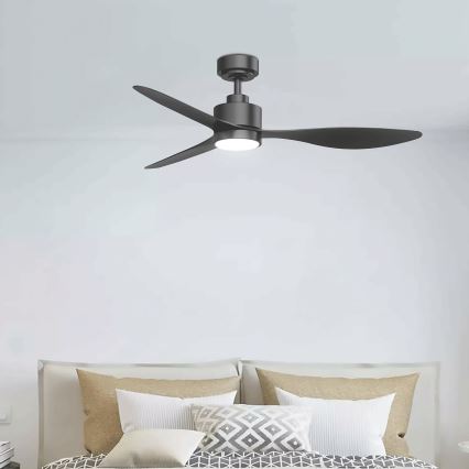 Aigostar - LED Hämardatav laeventilaator LED/20W/230V 2700-6500K 132cm must + kaugjuhtimispult