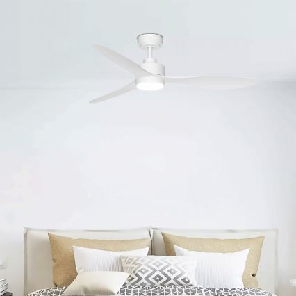 Aigostar - LED Hämardatav laeventilaator LED/20W/230V 2700-6500K 132cm valge + kaugjuhtimispult