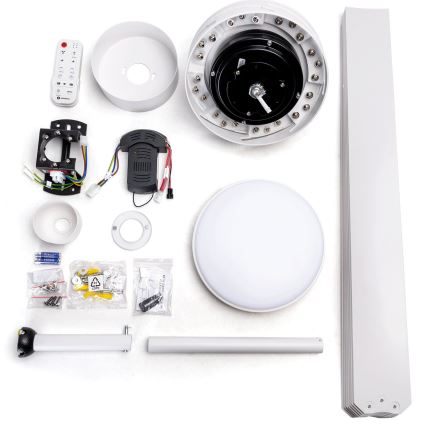 Aigostar - LED Hämardatav laeventilaator LED/24W/230V 2700-6500K d. 165 cm + kaugjuhtimispult valge