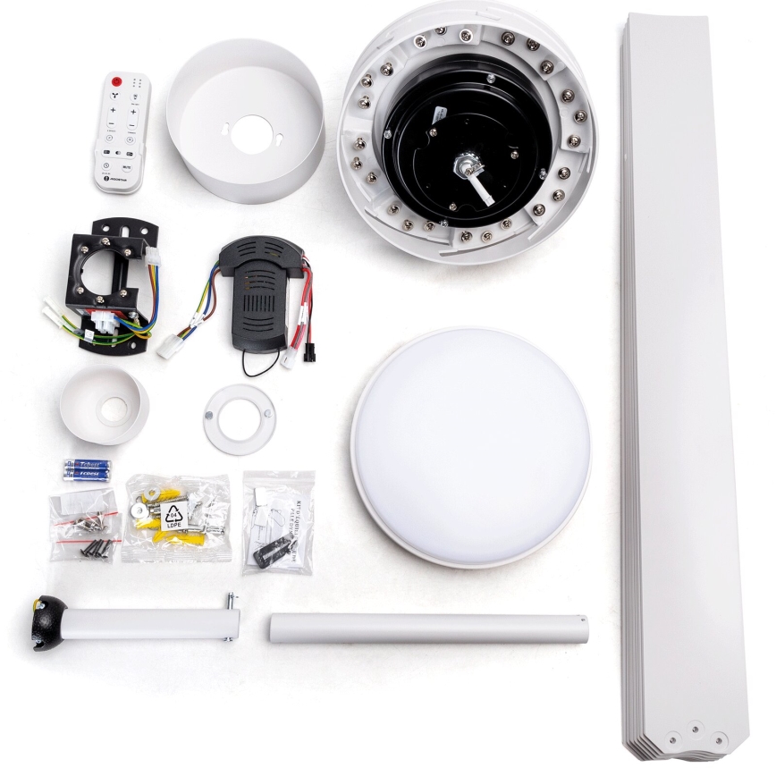 Aigostar - LED Hämardatav laeventilaator LED/24W/230V 2700-6500K d. 165 cm + kaugjuhtimispult valge