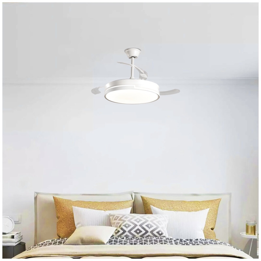 Aigostar - LED Hämardatav laeventilaator LED/36W/230V 2700-6500K d. 107 cm + kaugjuhtimispult valge