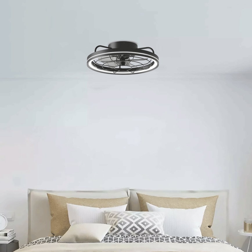 Aigostar - LED Hämardatav laeventilaator LED/40W/230V 2700-6500K d. 48 cm + kaugjuhtimispult must