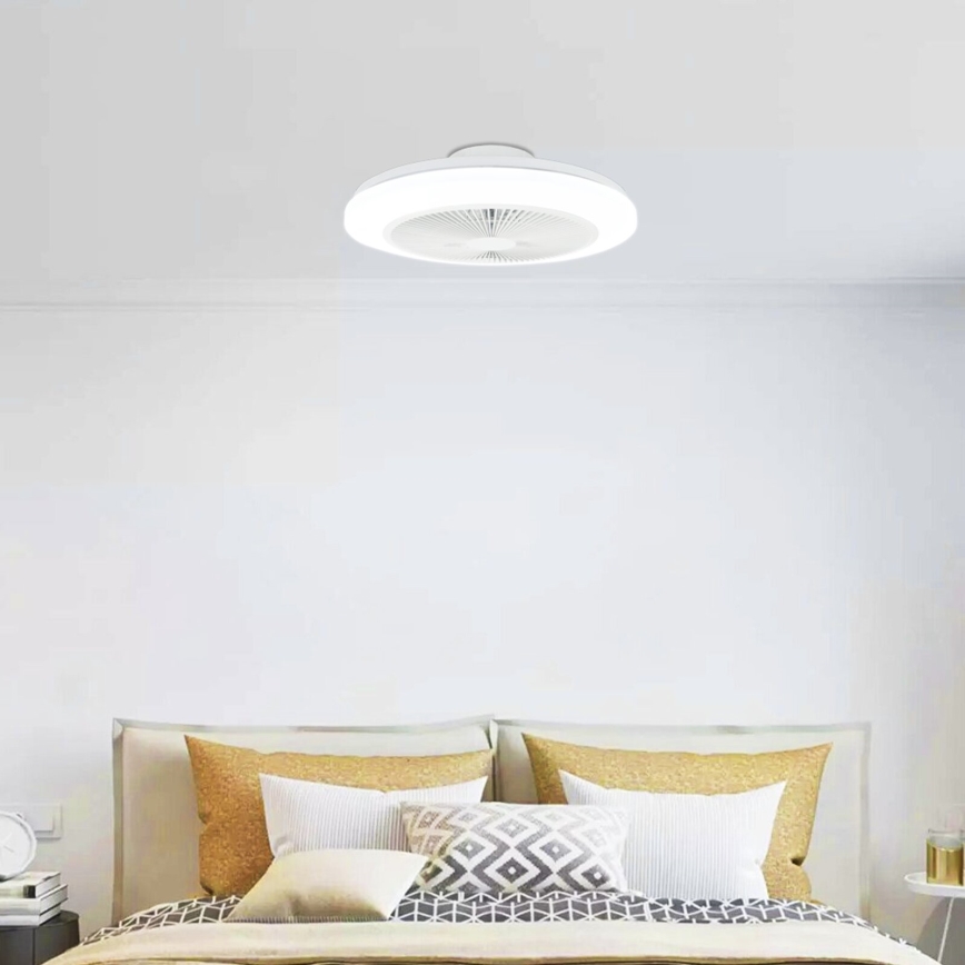 Aigostar - LED Hämardatav laeventilaator LED/40W/230V 2700-6500K d. 48 cm + kaugjuhtimispult valge