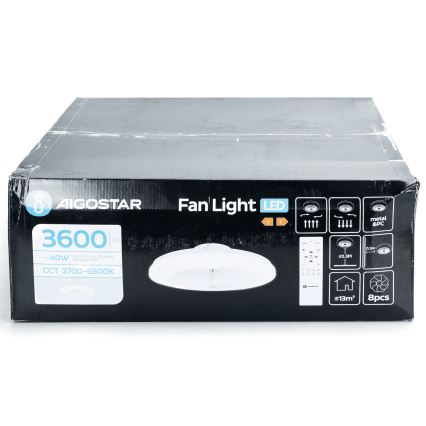 Aigostar - LED Hämardatav laeventilaator LED/40W/230V 2700-6500K d. 48 cm + kaugjuhtimispult valge