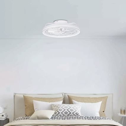 Aigostar - LED Hämardatav laeventilaator LED/40W/230V 2700-6500K d. 48 cm + kaugjuhtimispult valge