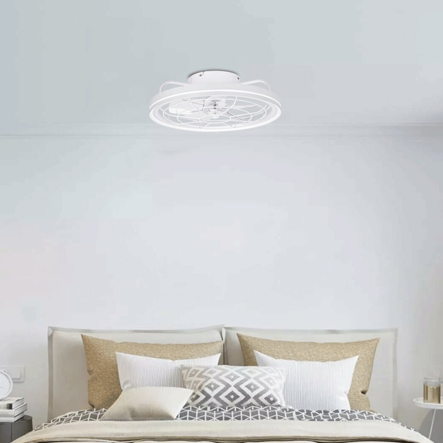 Aigostar - LED Hämardatav laeventilaator LED/40W/230V 2700-6500K d. 48 cm + kaugjuhtimispult valge