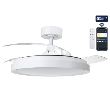 Aigostar - LED hämardatav laeventilaator LED/50W/230V 2700-6500K läbimõõt 106 cm valge + kaugjuhtimispult