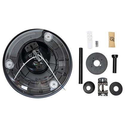 Aigostar - LED Hämardatav laeventilaator LED/50W/230V 2700-6500K 106cm must + kaugjuhtimispult