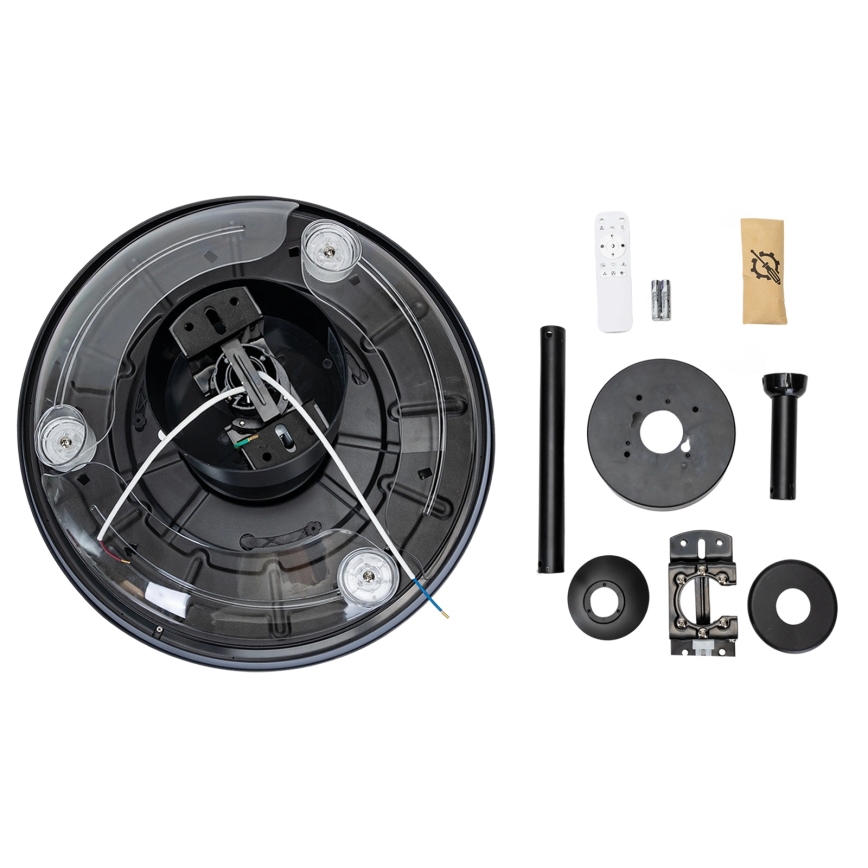 Aigostar - LED Hämardatav laeventilaator LED/50W/230V 2700-6500K 106cm must + kaugjuhtimispult