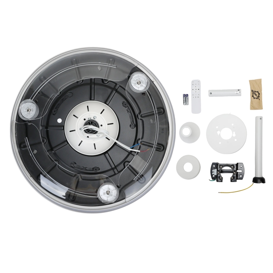 Aigostar - LED Hämardatav laeventilaator LED/50W/230V 2700-6500K 106cm valge + kaugjuhtimispult