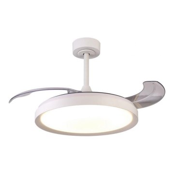 Aigostar - LED Hämardatav laeventilaator LED/50W/230V 2700-6500K 106cm valge + kaugjuhtimispult