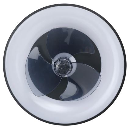 Aigostar - LED Hämardatav laeventilaator valgustiga MESH LED/40W/230V 2700-6500K must + kaugjuhtimispult