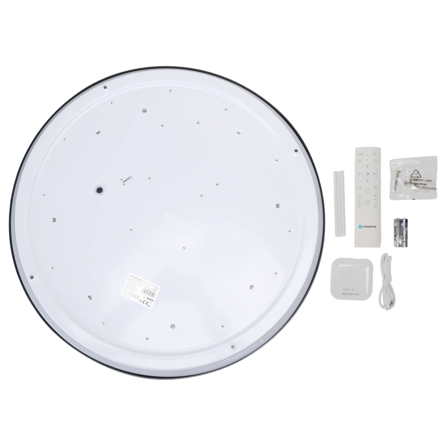 Aigostar - LED Hämardatav laeventilaator valgustiga MESH LED/40W/230V 2700-6500K must + kaugjuhtimispult